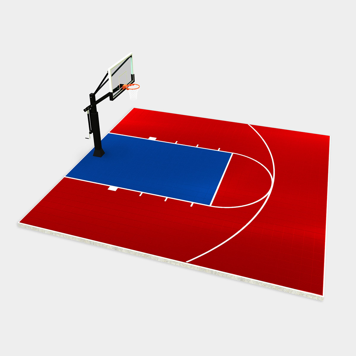 30x30 Basketball Half-Court Floor, Kit, Outdoor / Indoor