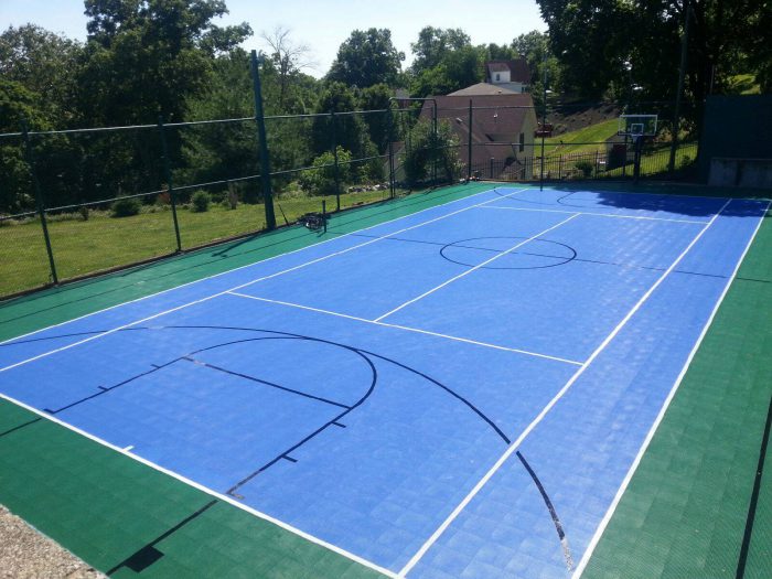 Evergreen and bright blue multi-court
