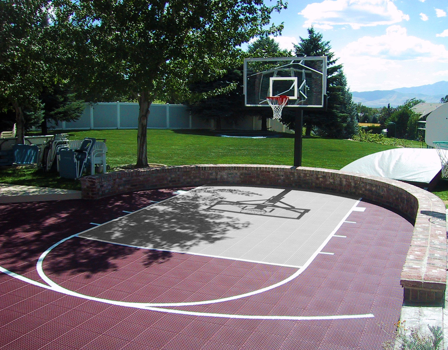 Dunkstar Backyard Basketball Court Diy Basketball Courts