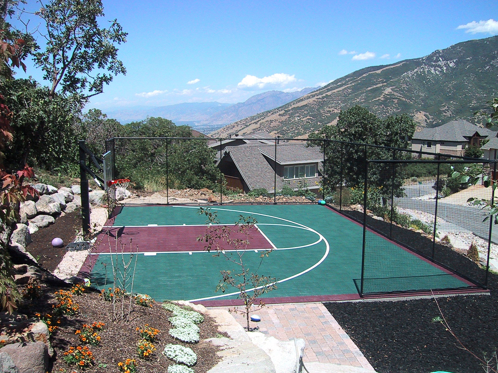 Dunkstar Backyard Basketball Court Diy Basketball Courts