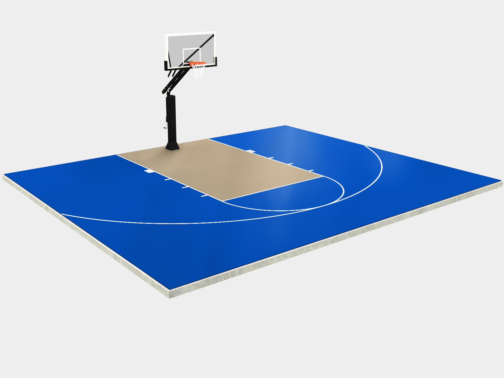 30x30 Basketball Half-Court Floor, Kit, Outdoor / Indoor