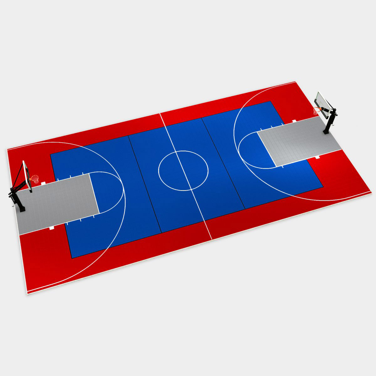 50' x 30' Basketball Half Court - DunkStar DIY Basketball Courts